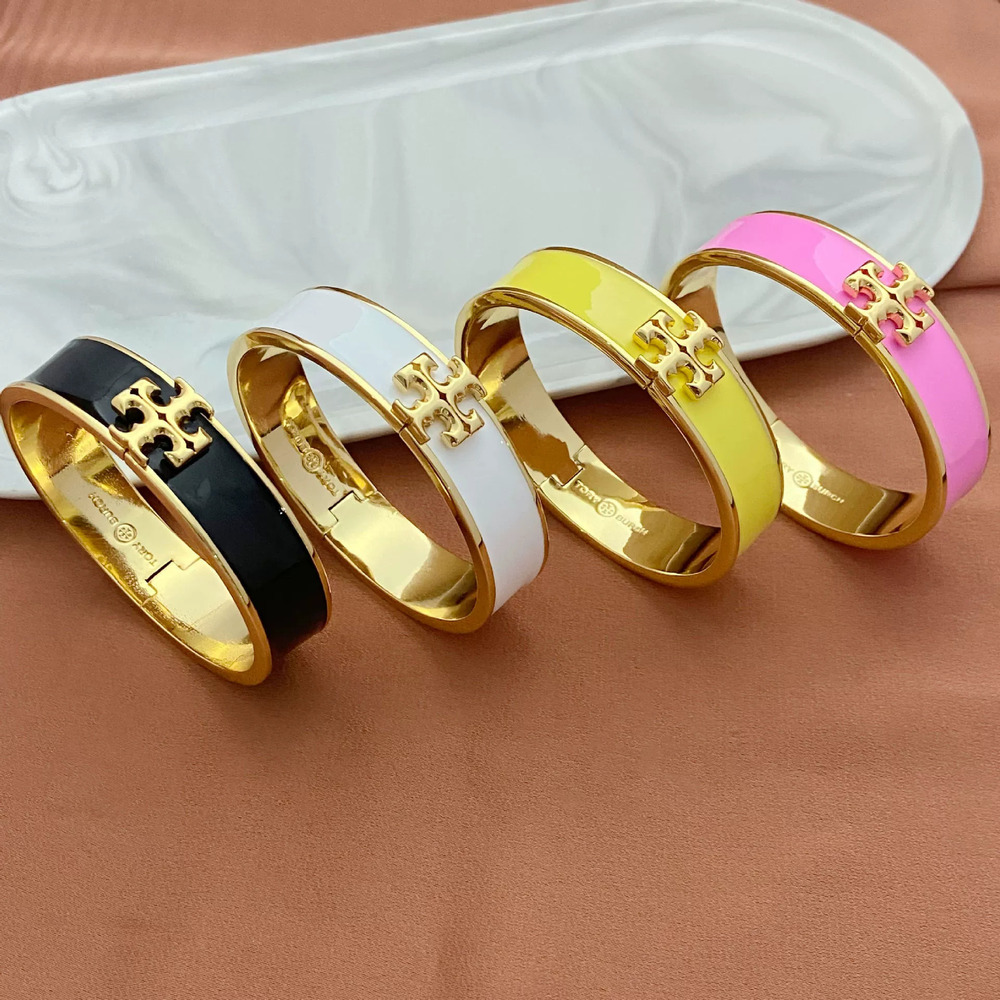 Tory Burch Enamel Letter Bracelet Metal